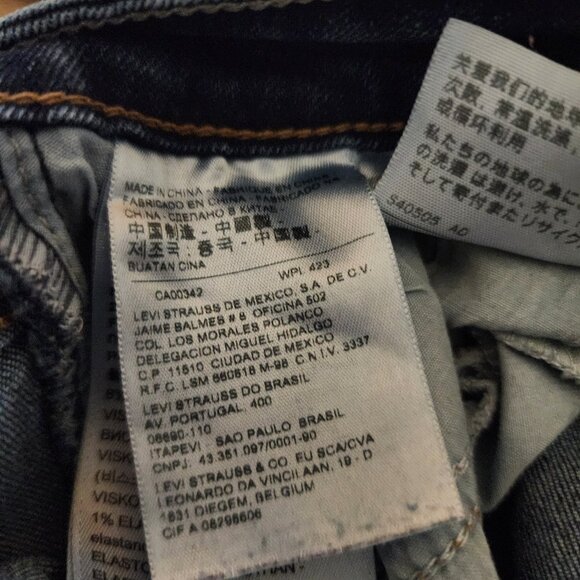 Levi’s 535 Super Skinny Jeans Sz 29 – Mid Rise Stretch Denim, Classic Blue - Picture 11 of 14